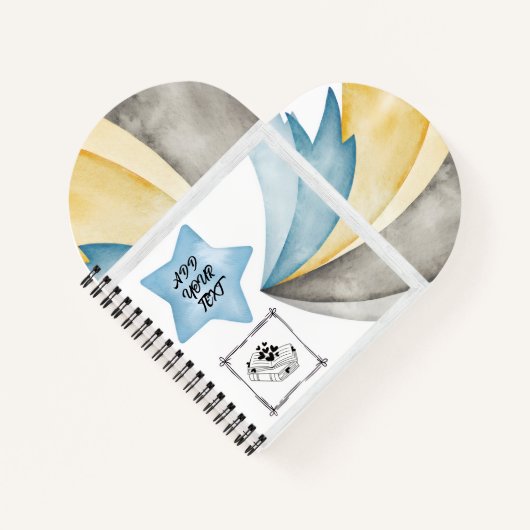 Heart Shaped Personalized Notebook Notizblock (Vorderseite)
