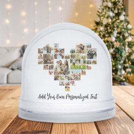 Heart Shaped Photo Collage Schneekugeln