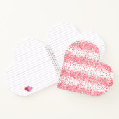 Heart Shaped Pink Glitzer Sparkle Spiral Notebook Notizblock (Innenseite)