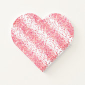 Heart Shaped Pink Glitzer Sparkle Spiral Notebook Notizblock (Rückseite)