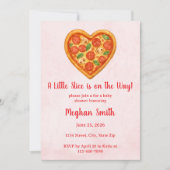 Heart Shaped Pizza Baby Shower Invitation Einladung (Vorderseite)