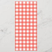 Heart Shaped Pizza Menu Card | Red Checkered Menükarte (Rückseite)