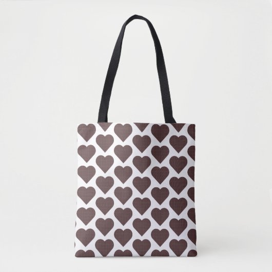 Heart Shaped Plaid Brown Blue Tasche (Vorderseite)