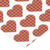 Heart Shaped Plaid Orange Burgundy Table Runner Kurzer Tischläufer (Ecke)