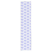 Heart Shaped Plaid Pink Blue Pastel Table Runner Kurzer Tischläufer (Vorderseite)