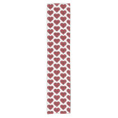 Heart Shaped Plaid Red Black Buffalo Table Runner Kurzer Tischläufer (Vorderseite)