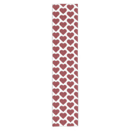 Heart Shaped Plaid Red Black Buffalo Table Runner Kurzer Tischläufer