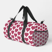 Heart Shaped Plaid Red Pink Duffle Bag (Rechte Ecke)