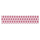 Heart Shaped Plaid Red Pink Table Runner Kurzer Tischläufer (Horizontal)