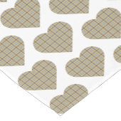 Heart Shaped Plaid Tan Blue White Table Runner Kurzer Tischläufer (Ecke)