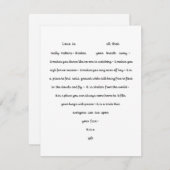 Heart Shaped Poetry Card Dankeskarte (Vorne/Hinten)