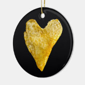 Heart Shaped Potato Chip Keramik Ornament (Links)