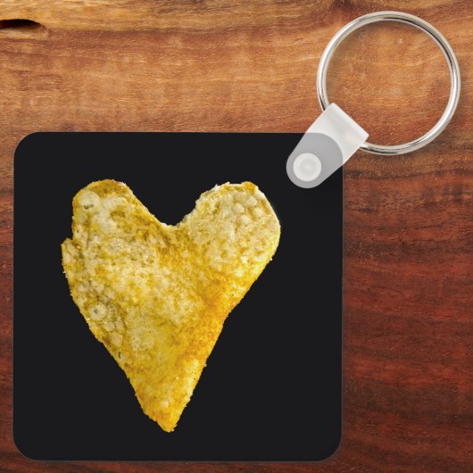 Heart Shaped Potato Chip Keychain Schlüsselanhänger (Rückseite)