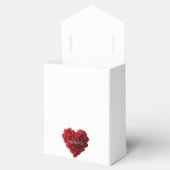 Heart Shaped Red Roses-Wedding Thank you Geschenkschachtel (Geöffnet)