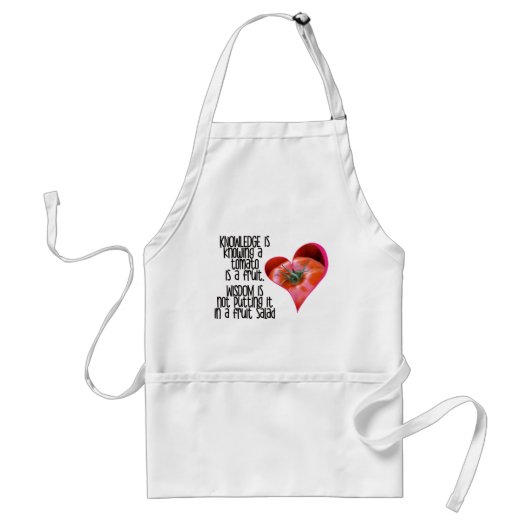 Heart Shaped Red Tomato Jokes Quotes Schürze (Vorne)