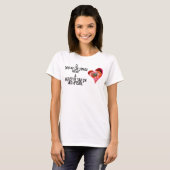 Heart Shaped Red Tomato Jokes Quotes T - Shirt (Vorne ganz)