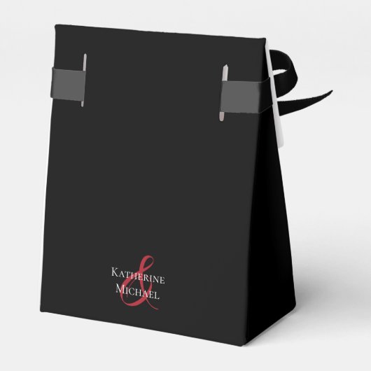 Heart Shaped Rote Rose Wedding Vielen Dank Geschenkschachtel (Rückseite)