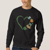Heart Shaped Saint Patrick Day Retro Present For W Sweatshirt (Vorderseite)