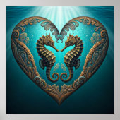 Heart Shaped Sheahorses Poster (Vorne)