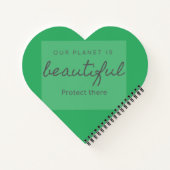 Heart-Shaped Spiral Notebook/Spiralnotizbuch Notizblock (Rückseite)