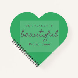 Heart-Shaped Spiral Notebook/Spiralnotizbuch Notizblock