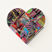 Heart Shaped Spiral Notebook – Urban Fractals Notizblock (Rückseite)