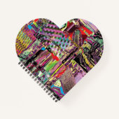 Heart Shaped Spiral Notebook – Urban Fractals Notizblock (Vorderseite)