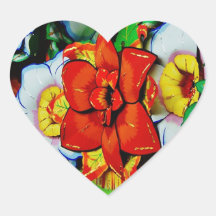 Heart Shaped Stickers für Blume