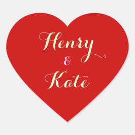 Heart Shaped Stickers with Name Romantic Liebe