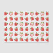 Heart Shaped Strawberries Birthday Seidenpapier (Vorderseite)