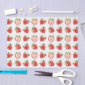 Heart Shaped Strawberries Birthday Seidenpapier (Handwerk)