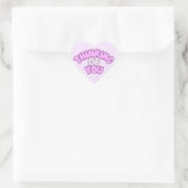 Heart-Shaped “Thinking of You” Sticker (Tasche)