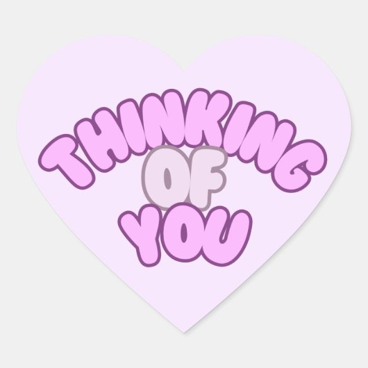 Heart-Shaped “Thinking of You” Sticker (Vorderseite)