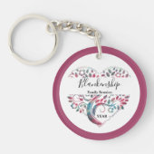 Heart Shaped Tree Family Reunion Template  Schlüsselanhänger (Vorderseite)