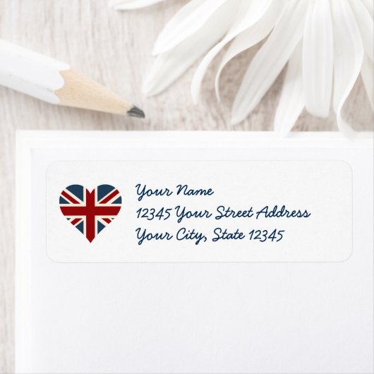 Heart Shaped Union Jack Flag (Insitu)