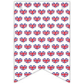 Heart Shaped United Kingdom Flag / Union Jack Wimpelkette (Zweite Fahne)