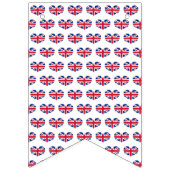 Heart Shaped United Kingdom Flag / Union Jack Wimpelkette (Erste Fahne)