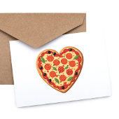 Heart Shaped Valentine's Day Pizza Aufkleber