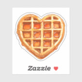 Heart Shaped Waffle Aufkleber (Blatt)