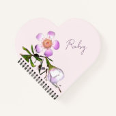 Heart Shaped Wax flower  Notizblock (Vorderseite)
