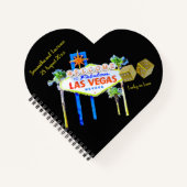 Heart Shaped Wedding Guest Book Las Vegas Notizblock (Vorderseite)