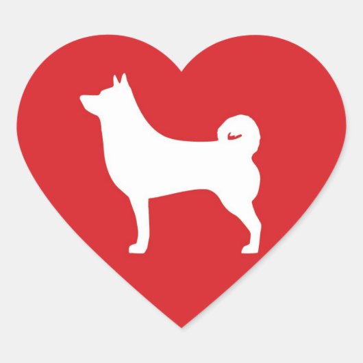 Heart Shiba Inu - Heart Sticker (Vorderseite)