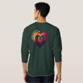 Heart Silhouette "Home Is You" Valentine's Day Sweatshirt (Schwarz voll)