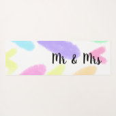 Heart simple minimal text style wedding Mr & mrs c Yogamatte (Rückseite (Horizontal))