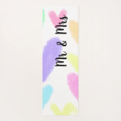 Heart simple minimal text style wedding Mr & mrs c Yogamatte (Rückseite)