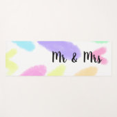 Heart simple minimal text style wedding Mr & mrs c Yogamatte (Vorderseite (Horizontal))