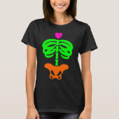 Heart Skelly Cartoon Zombie Skeleton Ribcage Art T T-Shirt (Vorderseite)