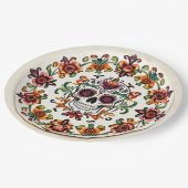 💀 🎉 Heart & Skullware Día de los Muertos Pappteller (Schrägansicht)