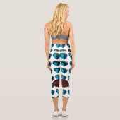 Heart Sky-blue Capri Leggings (Rückseite)