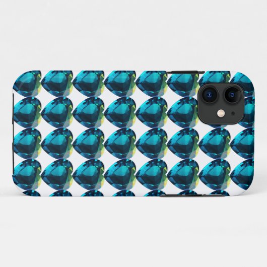 Heart Sky-blue Case-Mate iPhone Hülle (Rückseite (Horizontal))